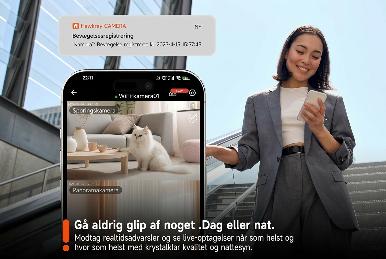 3 MP 2K smart sikkerhedskamera, babyovervågning og kæledyrskamera, farve nattsyn, bevægelsesregistrering, nem montering, cloud-/SD-lagring - Imagen 3